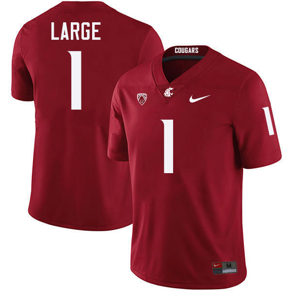 Tucker Large WSU Cougars Jersey.Washington State Cougars #1 Tucker Large Jersey Youth-Crimson